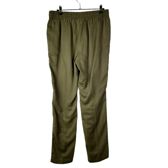Lands' End Olive Green Lyocell Pull On Straight Leg Pants XS 2-4 - Picture 2 of 3